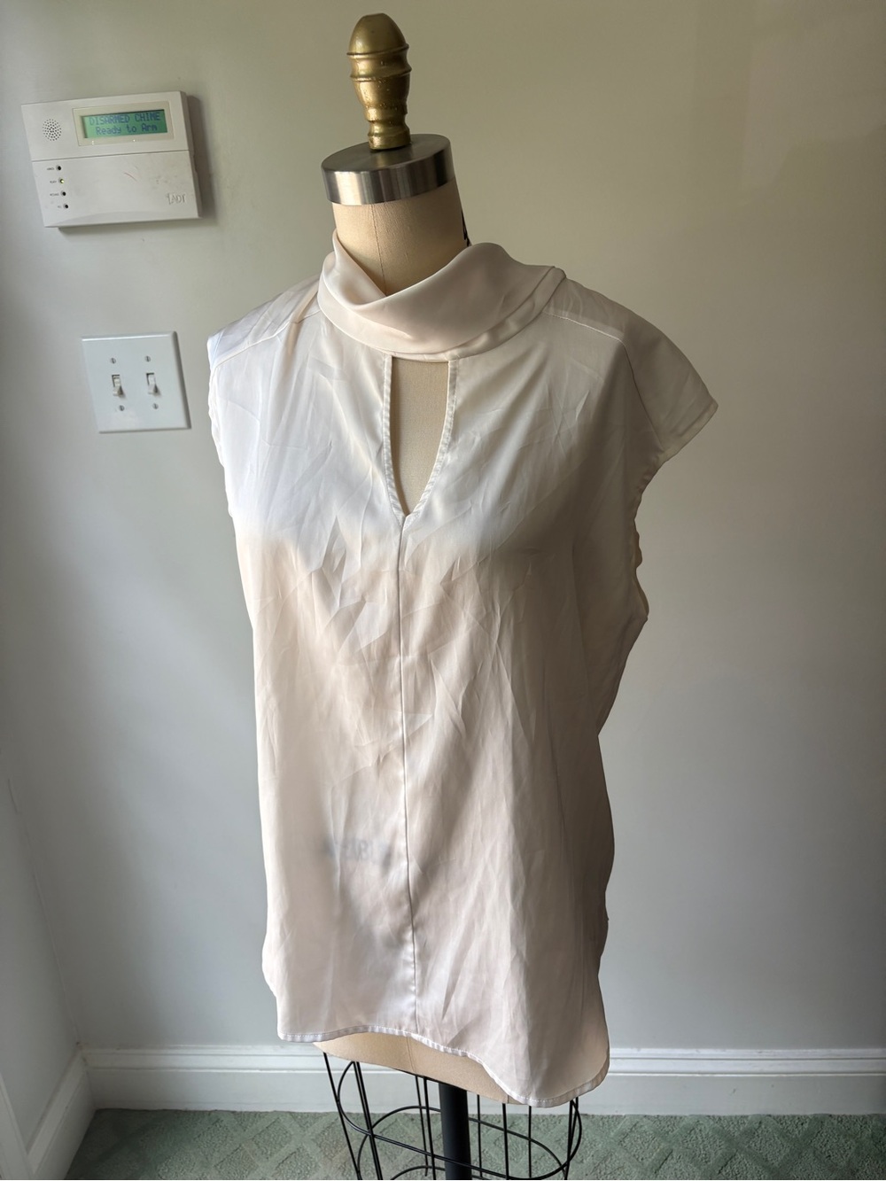 Satin Cowl-neck Blouse SZ Medium
